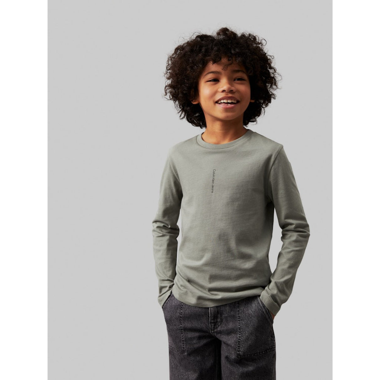 Calvin Klein Meteor Green Minimalistic Logo Bluse