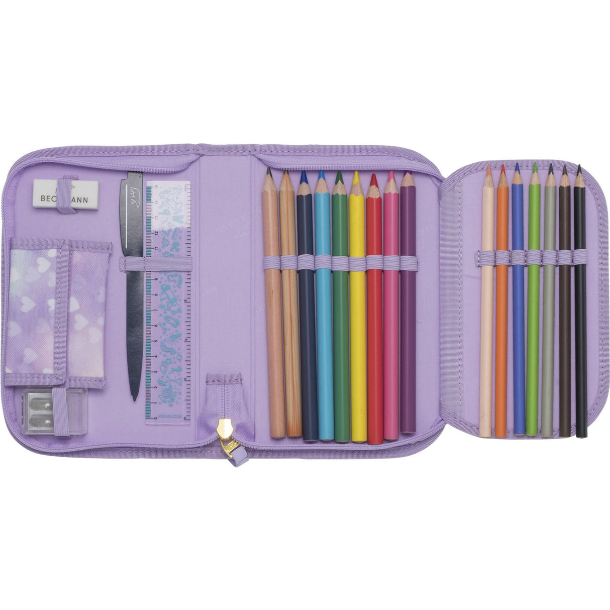 Beckmann Unicorn Princess Purple Et-lags Penalhus m/Indhold