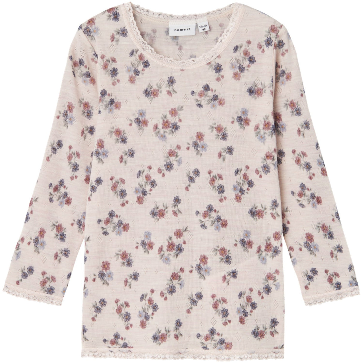 Name It Lilac Ash Wang Uld Needle Bluse Noos