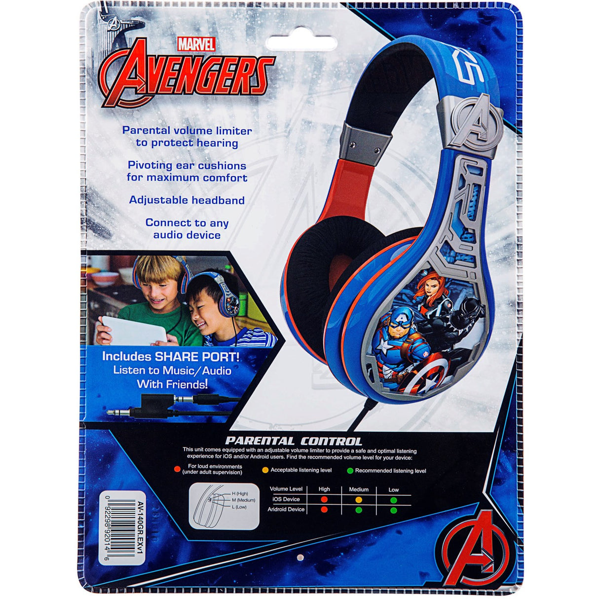 eKids Avengers Youth Hovedtelefoner