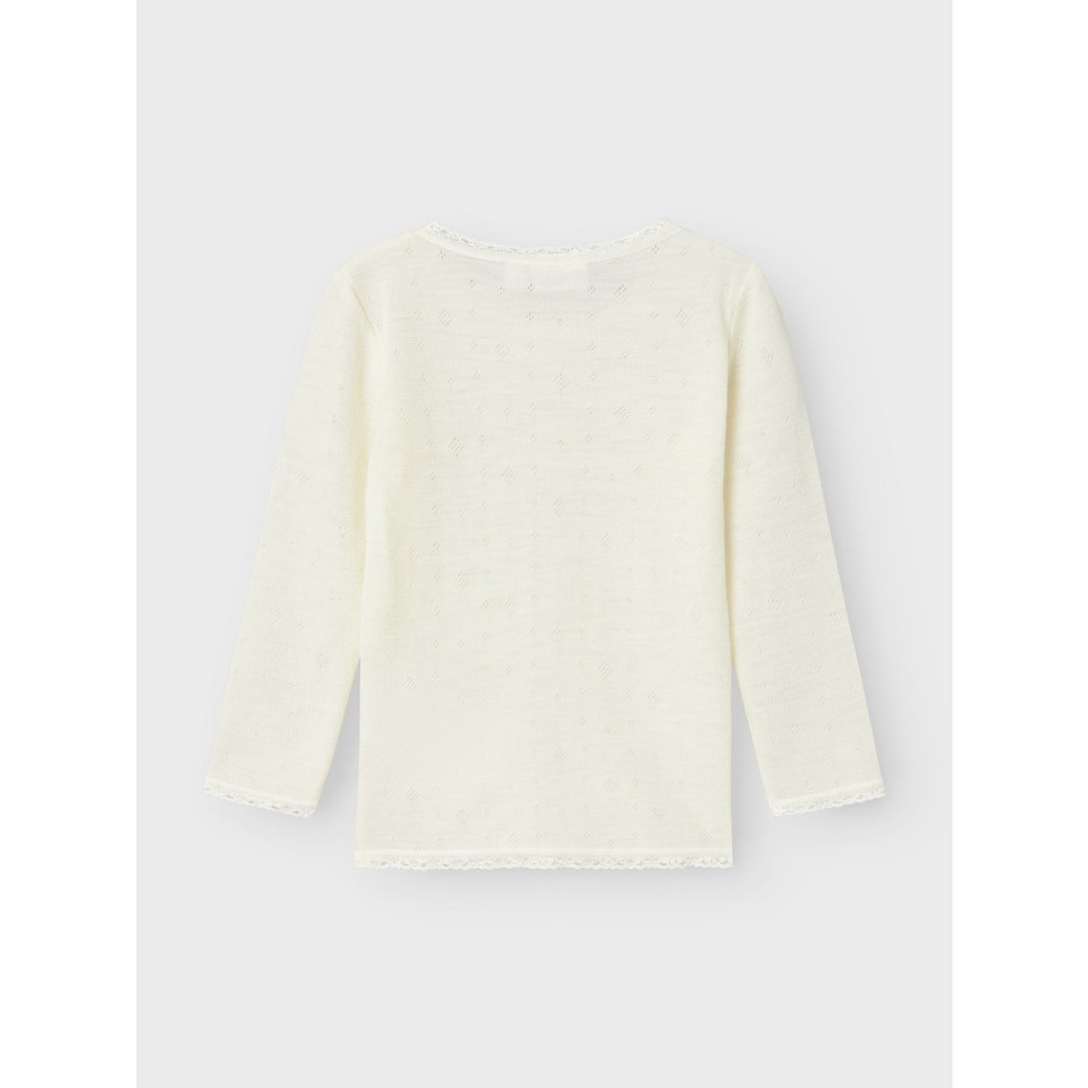 Name It Snow White Wang Uld Needle Bluse Solid Noos