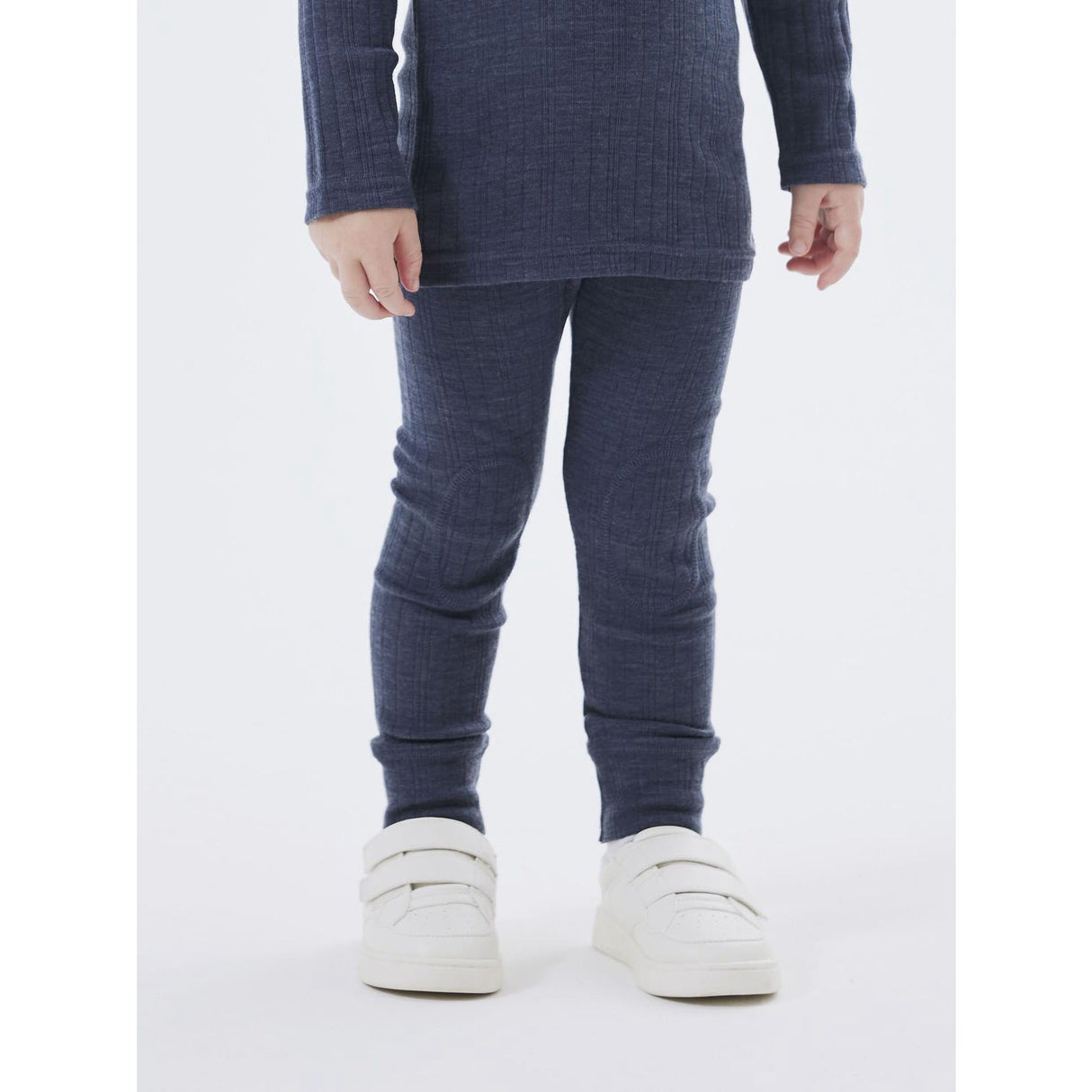 Name It Ombre Blue Wang Uld Needle Long Johns Solid Noos