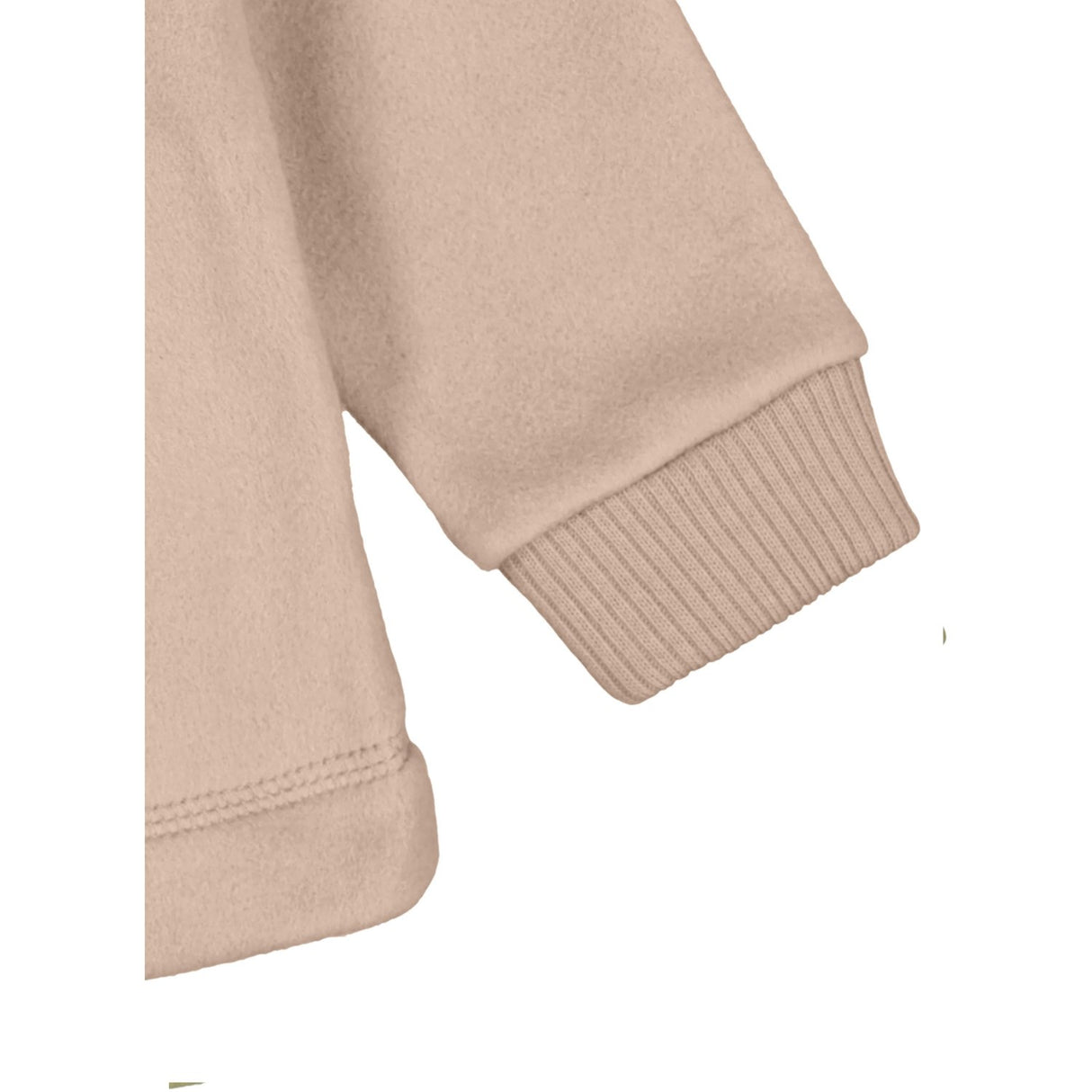 Mikk-Line Warm Taupe Cotton Fleece Cardigan m. Hætte