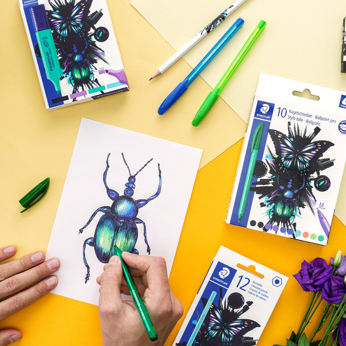 Staedtler Farveblyanter Pastel Line Hexagonal