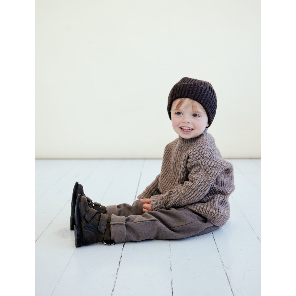 Angulus Dark olive Begynder Tex-Støvle Med Logobånd Og Velcrolukning