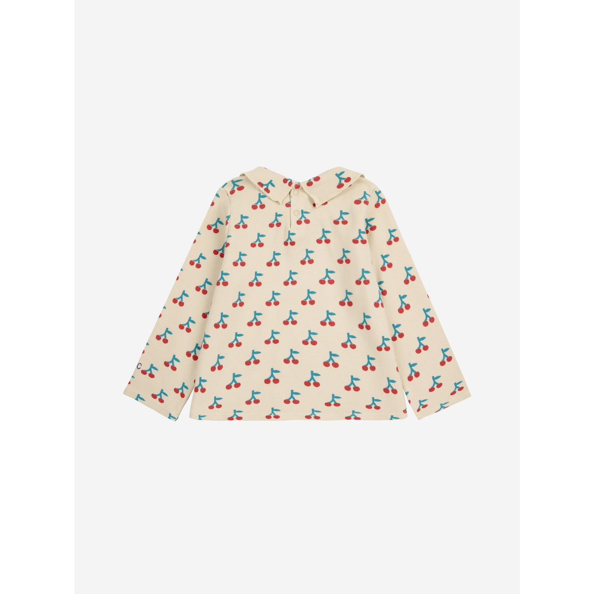 Bobo Choses White Cherry All Over Collar Bluse