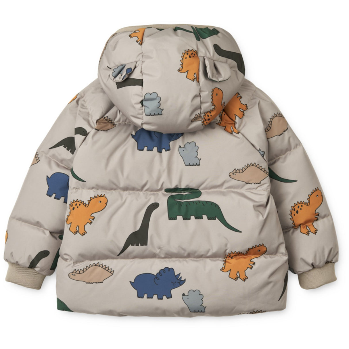 LIEWOOD Dinosaurs / Mist Polle Down Puffer Dunjakke