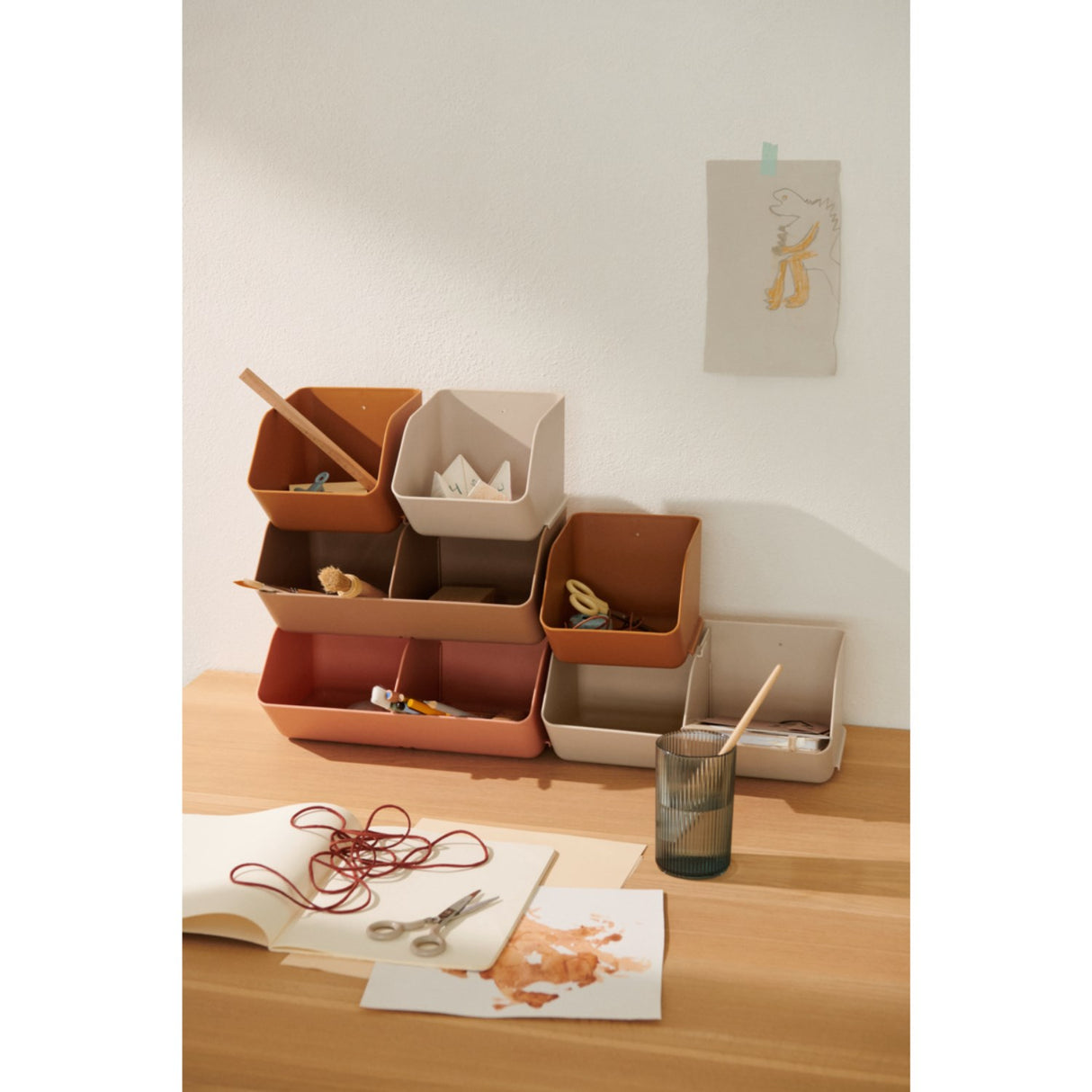 LIEWOOD Sandy Rosemary Desktop Opbevaringsbokse S 2-Pak