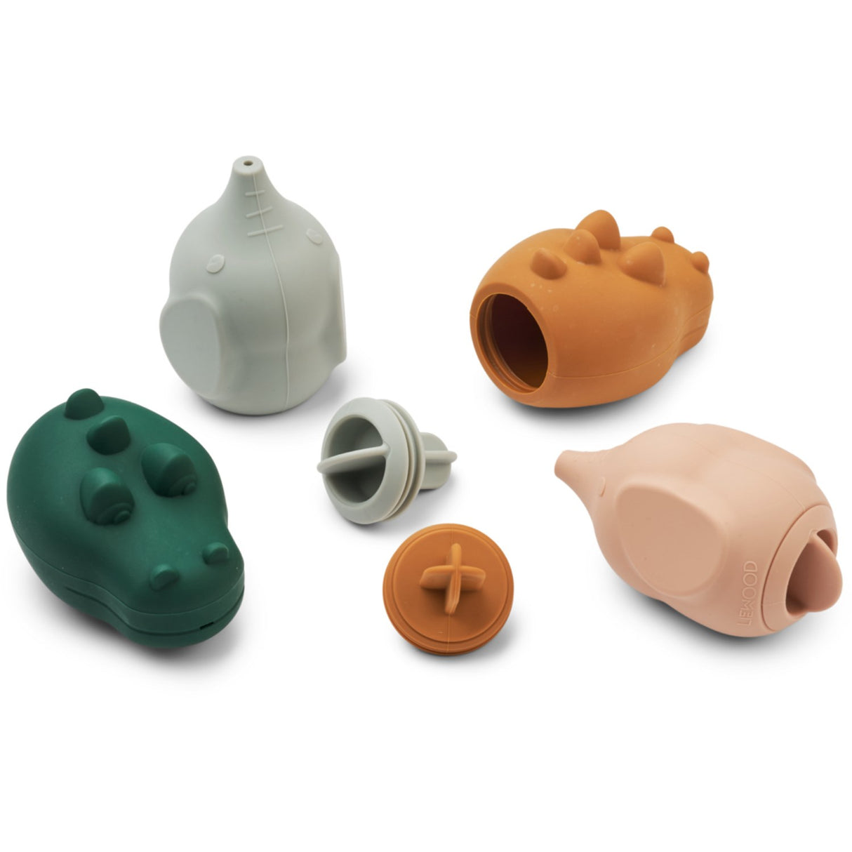 LIEWOOD Dove Blue Multi Mix Carolina Squeezy Badelegetøj 4-Pak