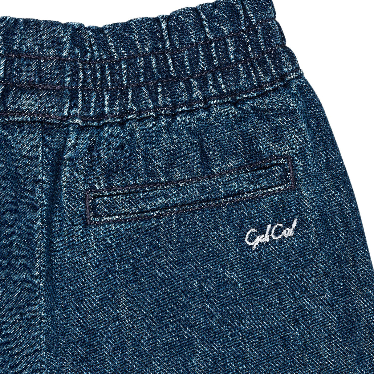 Copenhagen Colors Dark Indigo Blue Washed Organic Chinos M. Sløjfe Regular Fit