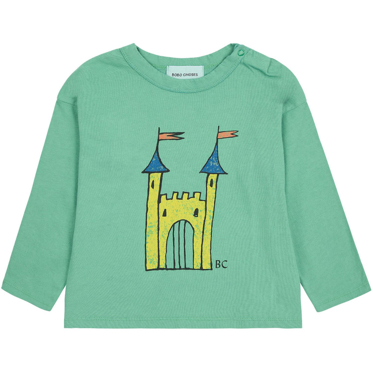 Bobo Choses Green Faraway Castle Bluse