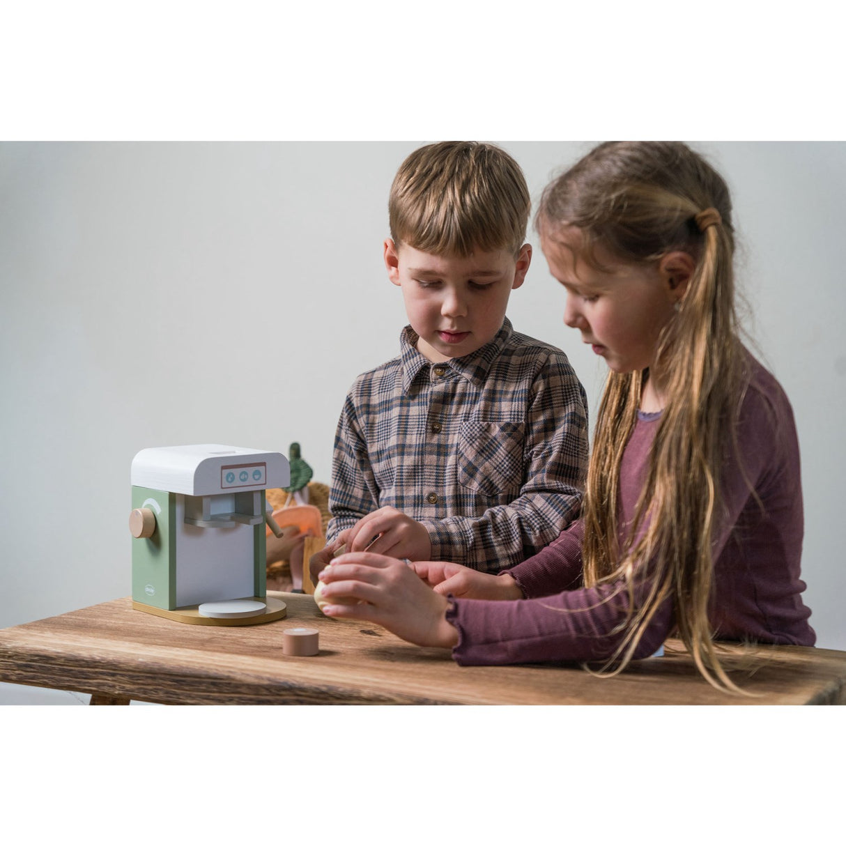 Dantoy Kaffemaskine Træ Xl I Gaveæske 13 Dele