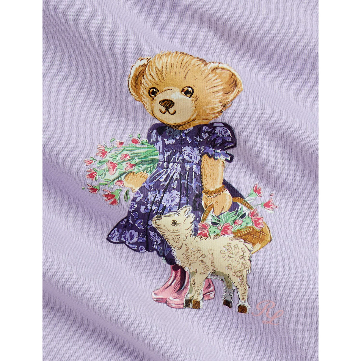 Ralph Lauren Baby Spring Iris/Oatmeal Hthr Bluse Leggings Sæt