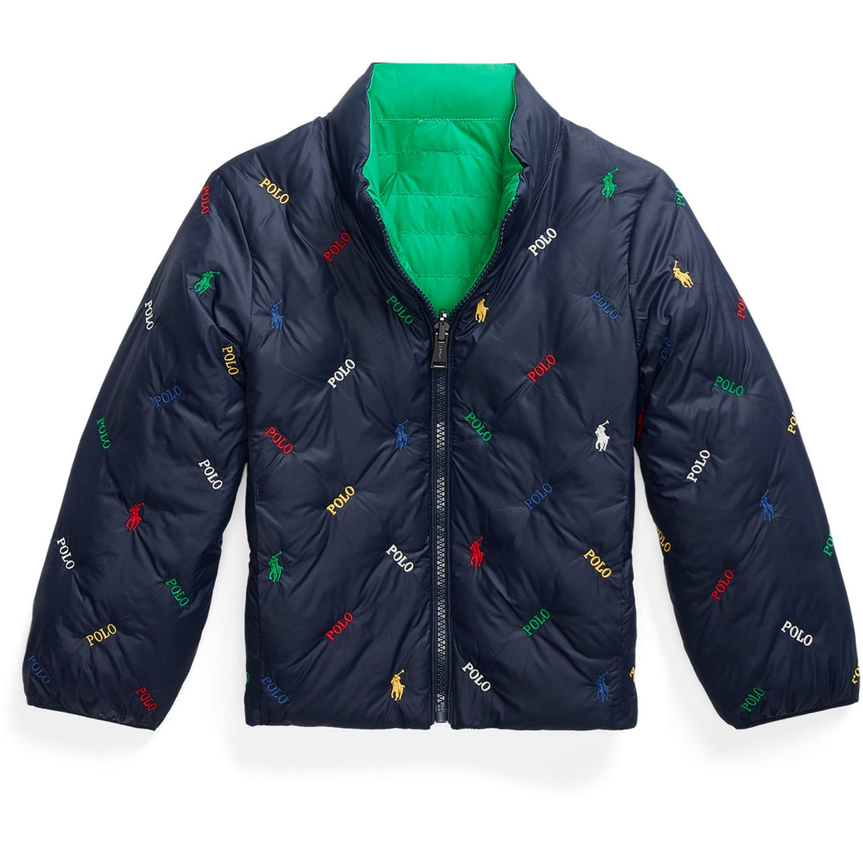 Polo Ralph Lauren Newport Navy/Stafford Green Rev Tera Aoe Bomber Jakke