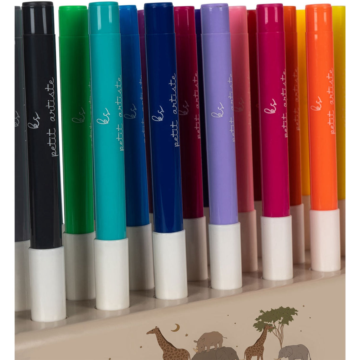 Konges Sløjd Safari Tusser i træblok 24 stk Fsc