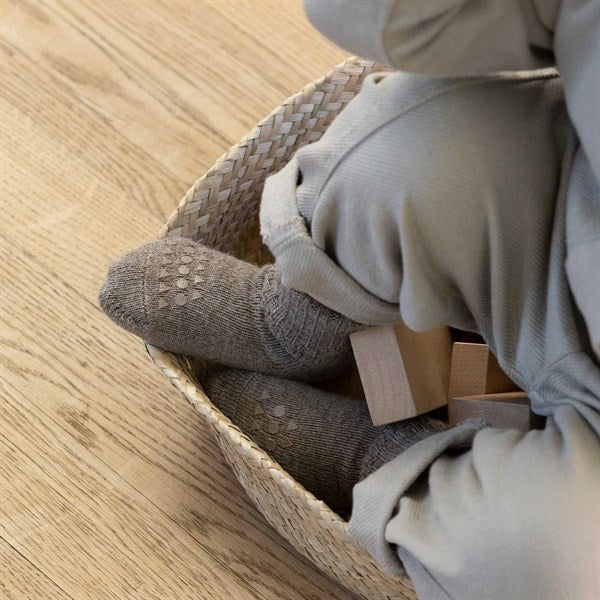 GObabyGO Alpaca Non-Slip Socks Walnut