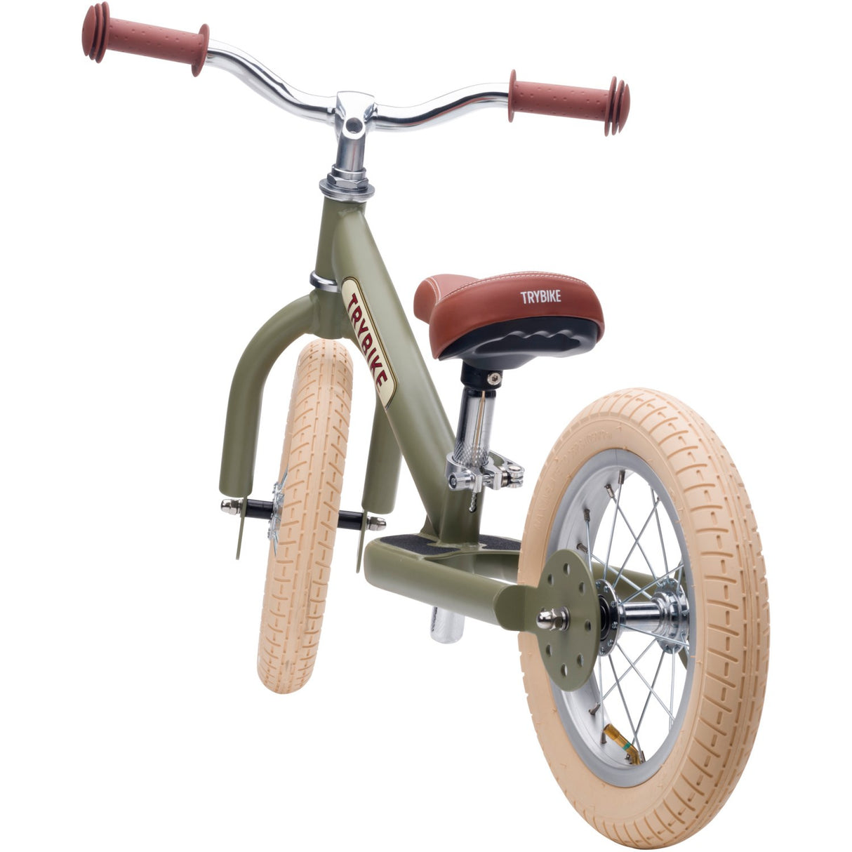 Trybike i stål, 2 hjul, Vintage Green