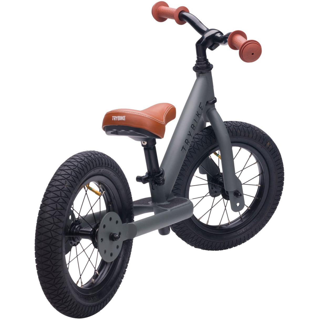 Trybike i stål, 2 hjul, Antracite Grey