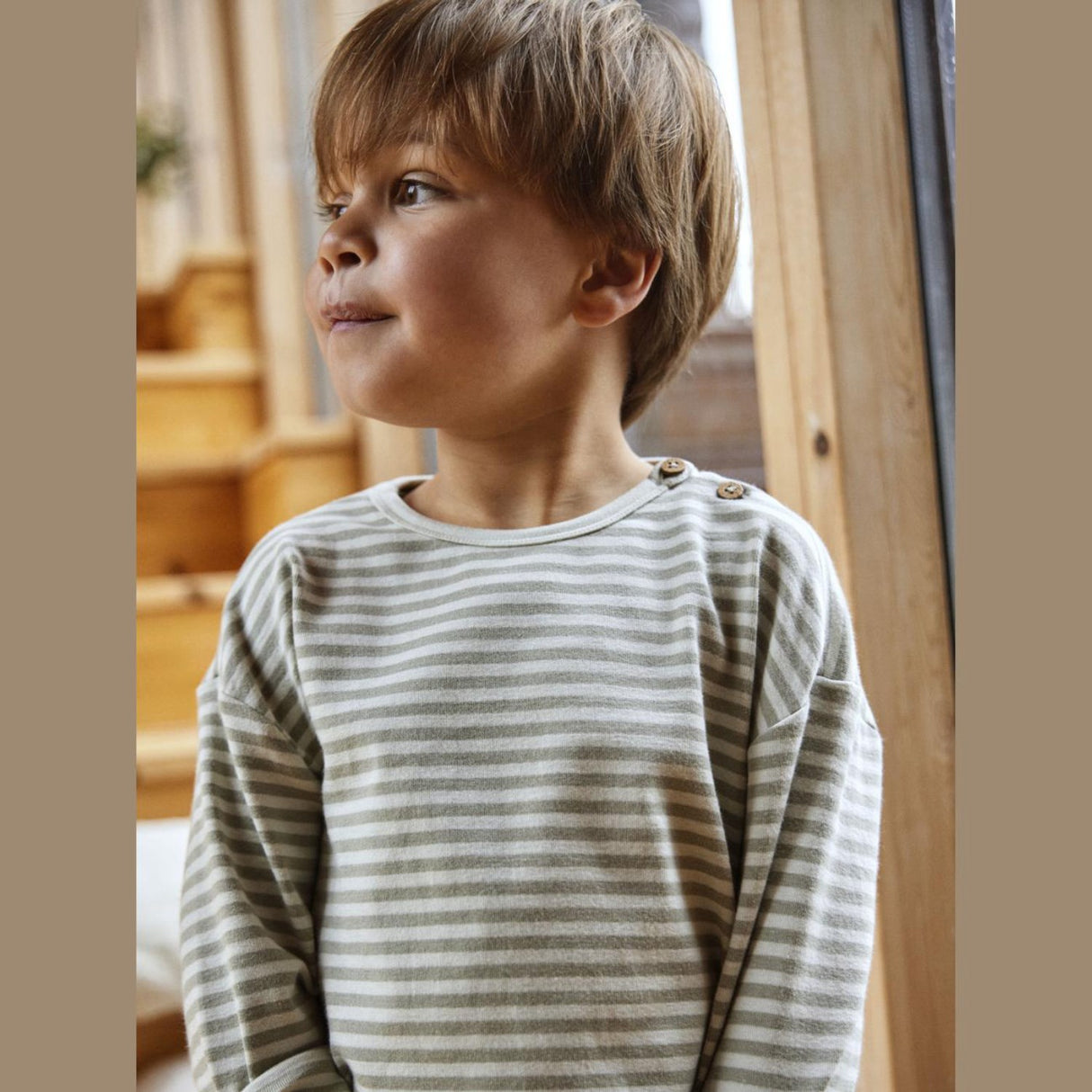 Lil'Atelier Green Tint Geo Alk Bluse