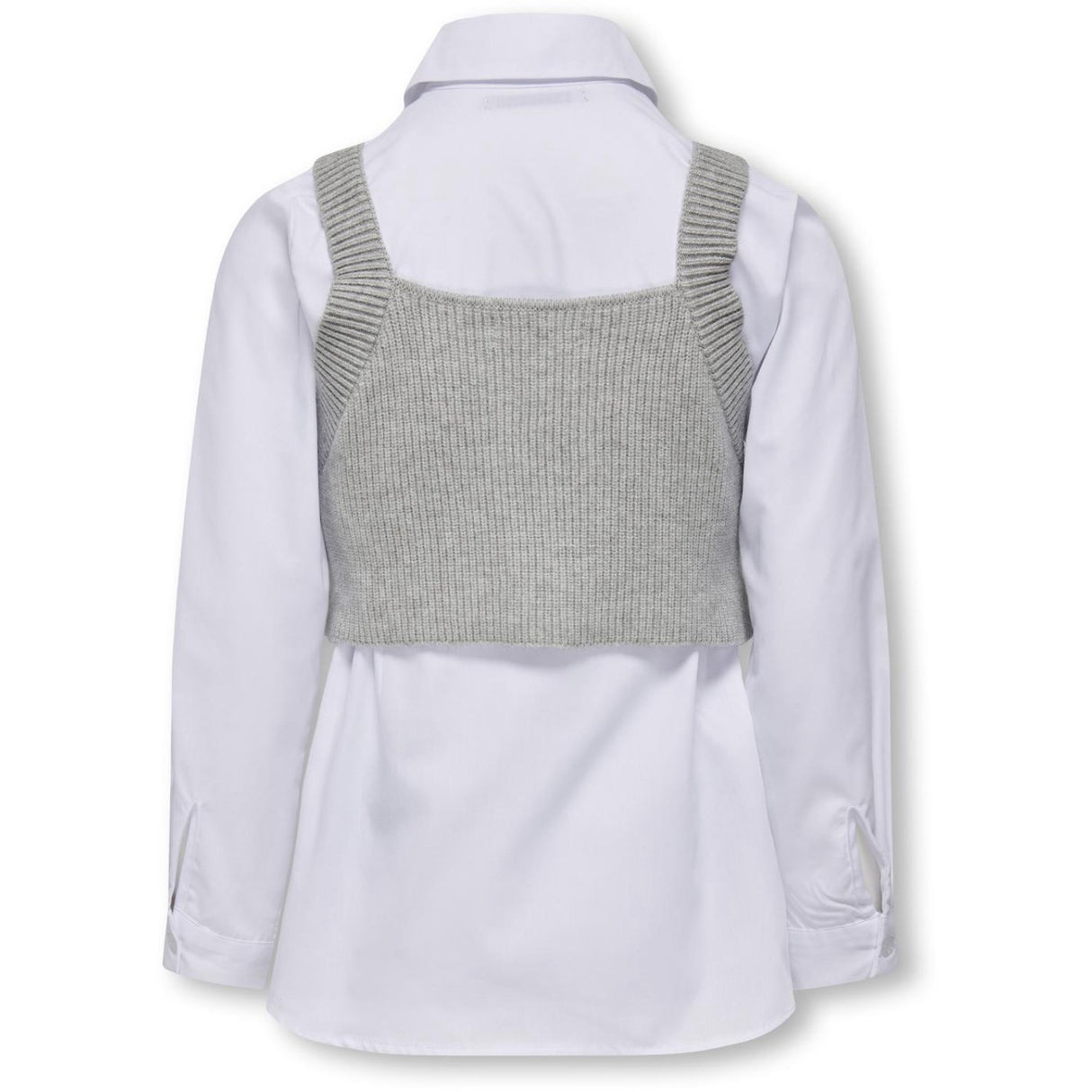 kids ONLY Cloud Dancer Zoe 2-delt Skjorte Med Strik Vest