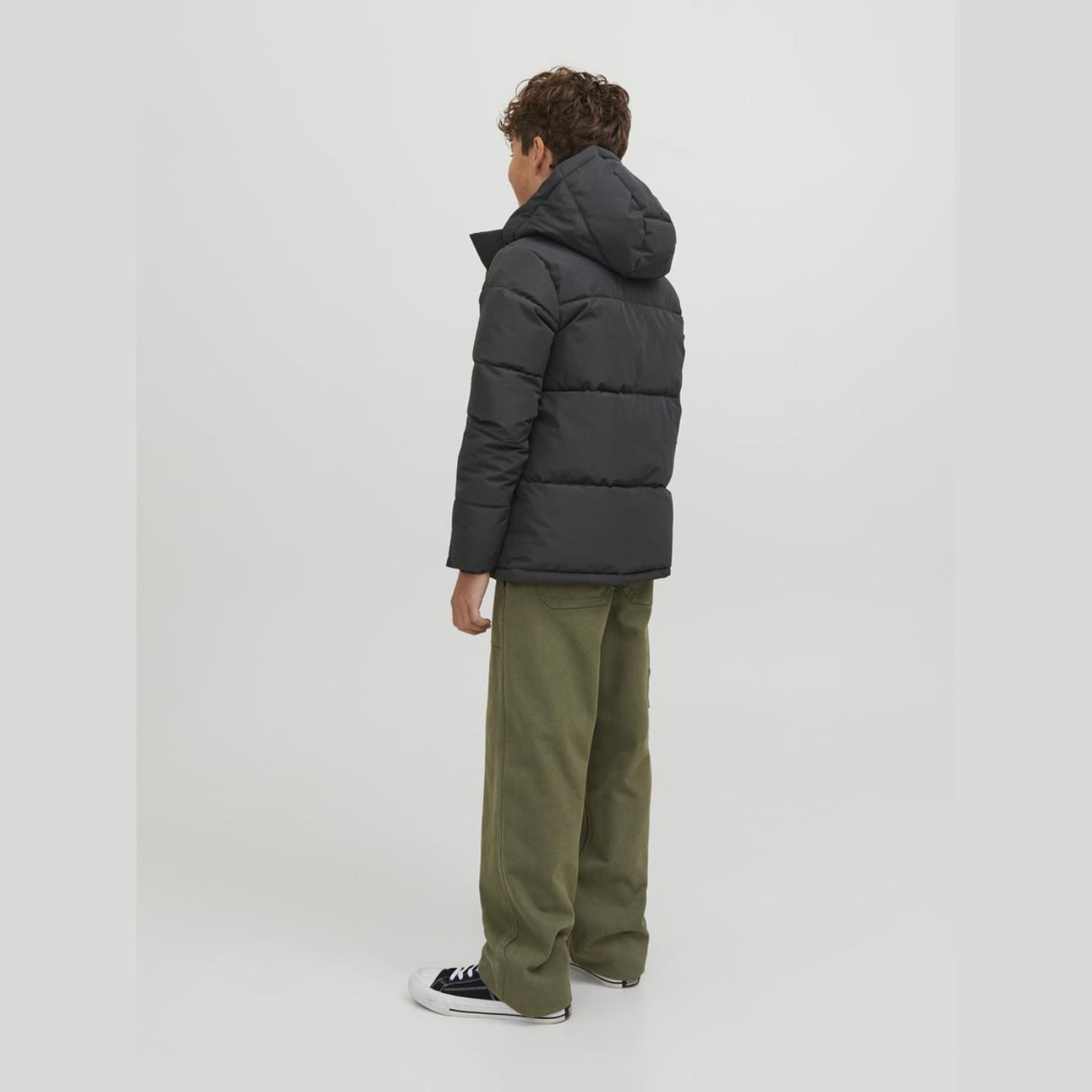 Jack & Jones Junior Black Cospeed Puffer Jakke