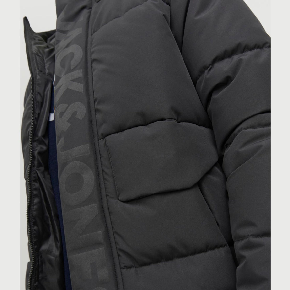 Jack & Jones Junior Black Cospeed Puffer Jakke