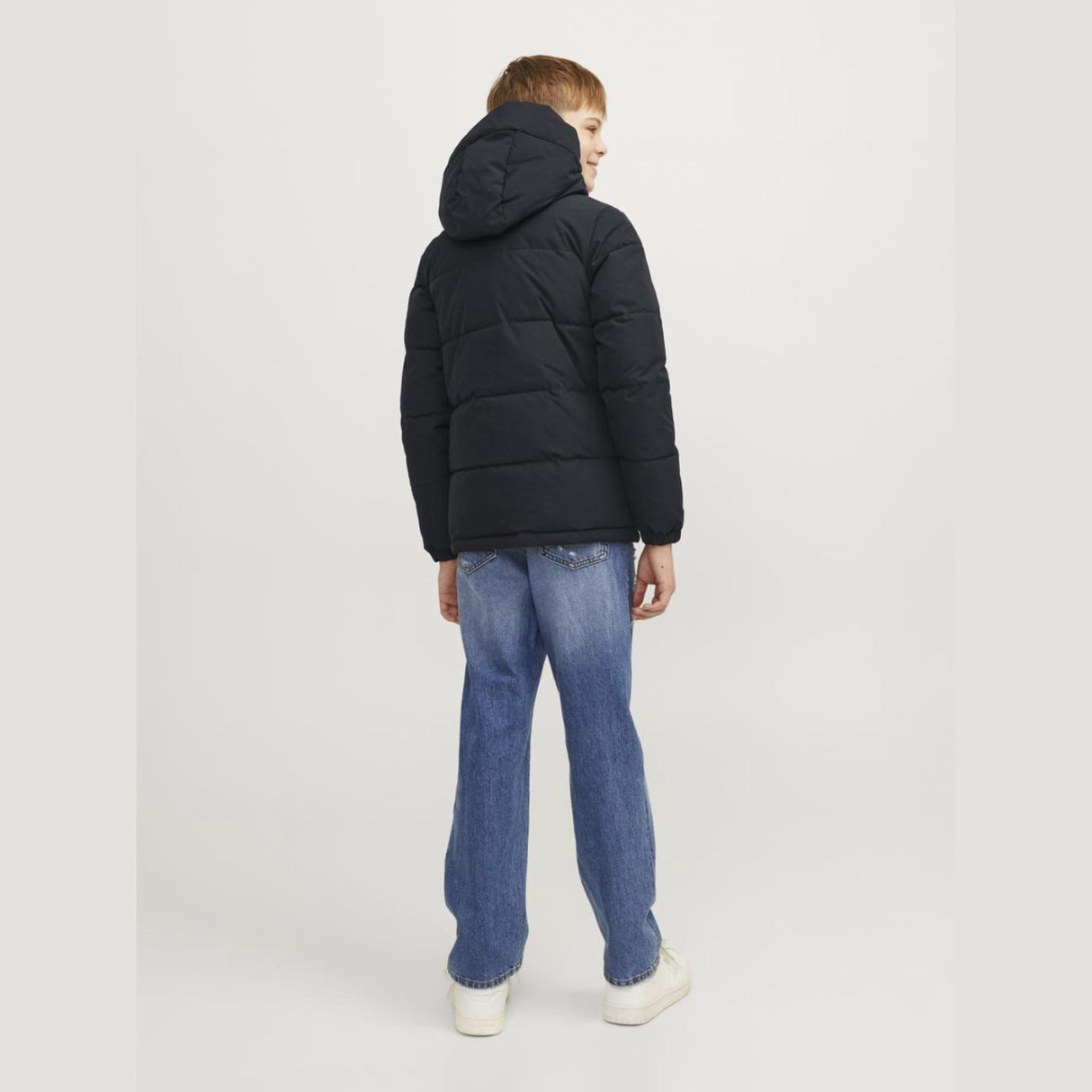 Jack & Jones Junior Black Eotto Puffer Jakke