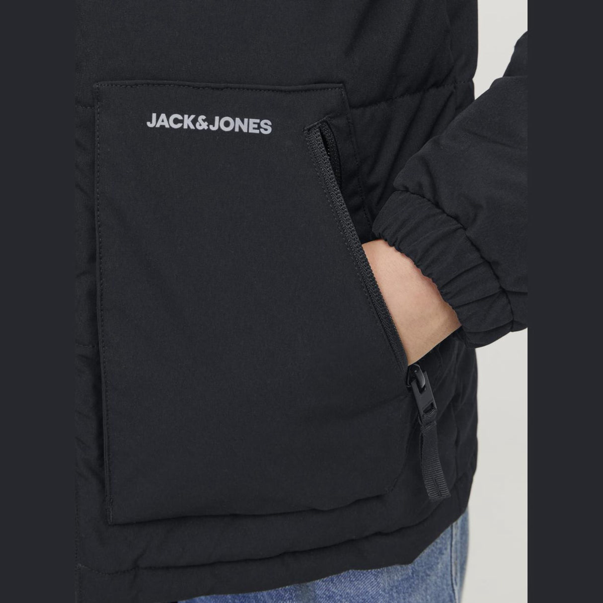 Jack & Jones Junior Black Eotto Puffer Jakke
