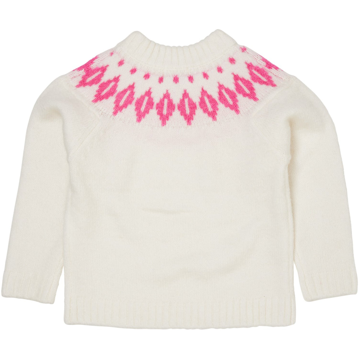 COPENHAGEN COLORS Creme/Bubblegum Combi Wool Island Bluse