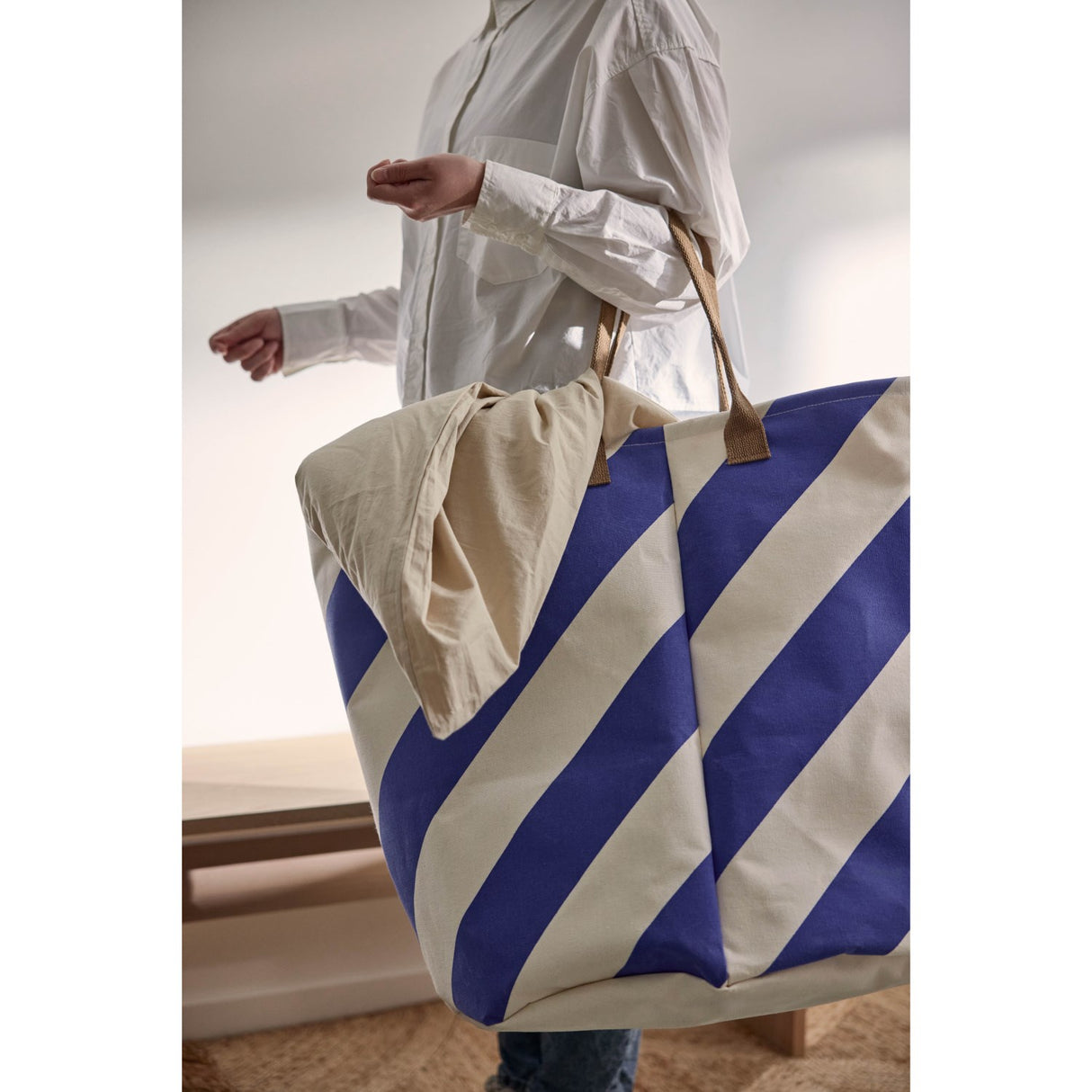 OYOY Optic Blue Sakki Opbevaringskurv