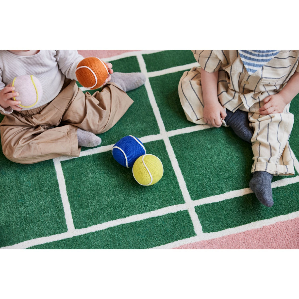 OYOY Green/Rose Tennis Tæppe