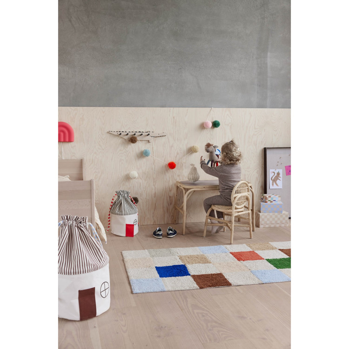 OYOY Cherry Red Koya Opbevaringskurv