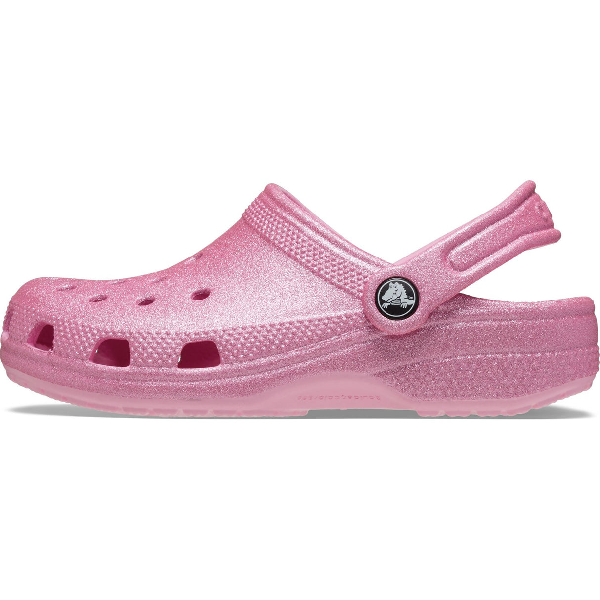 Crocs Pink Tweed Glitter Classic Glitter Clog