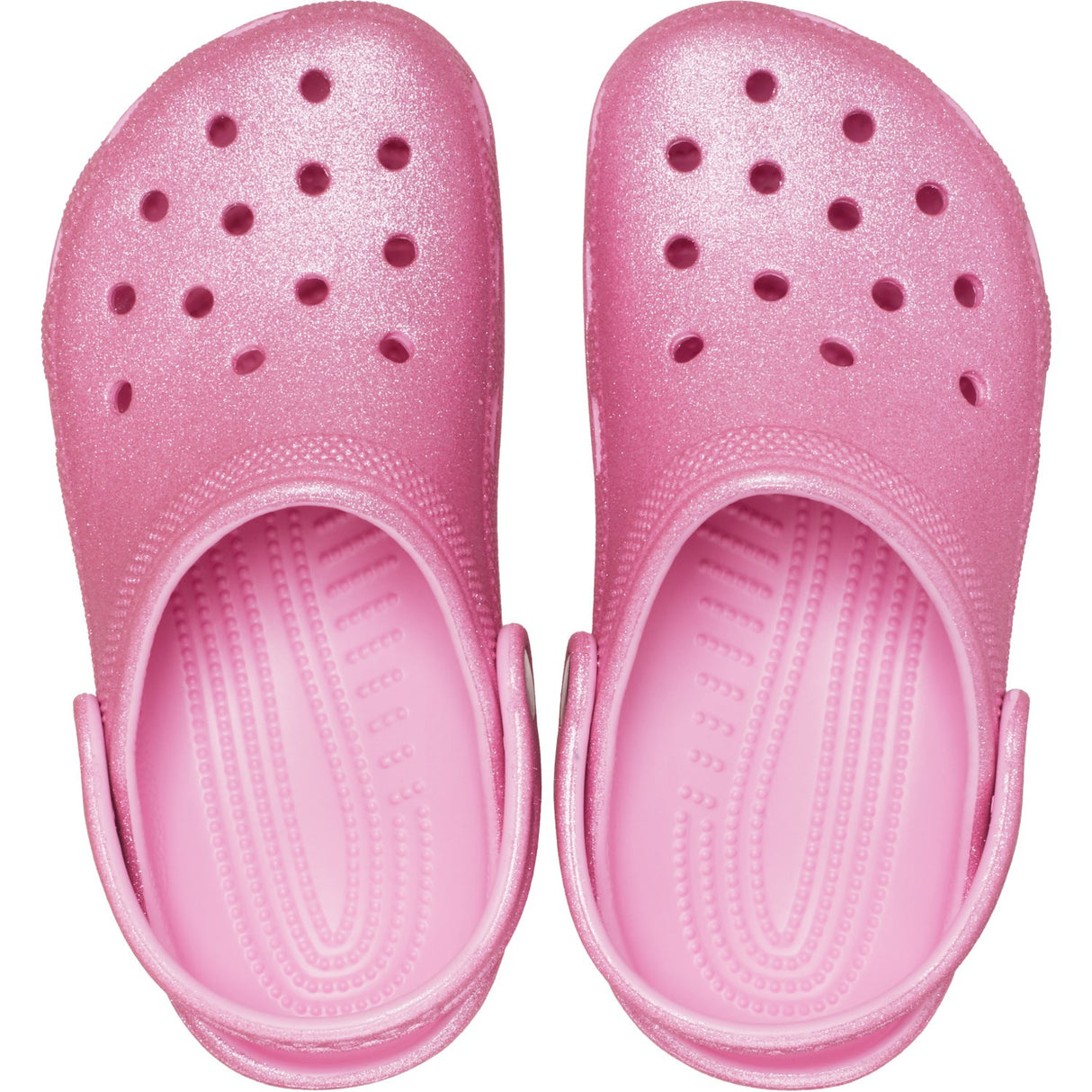 Crocs Pink Tweed Glitter Classic Glitter Clog