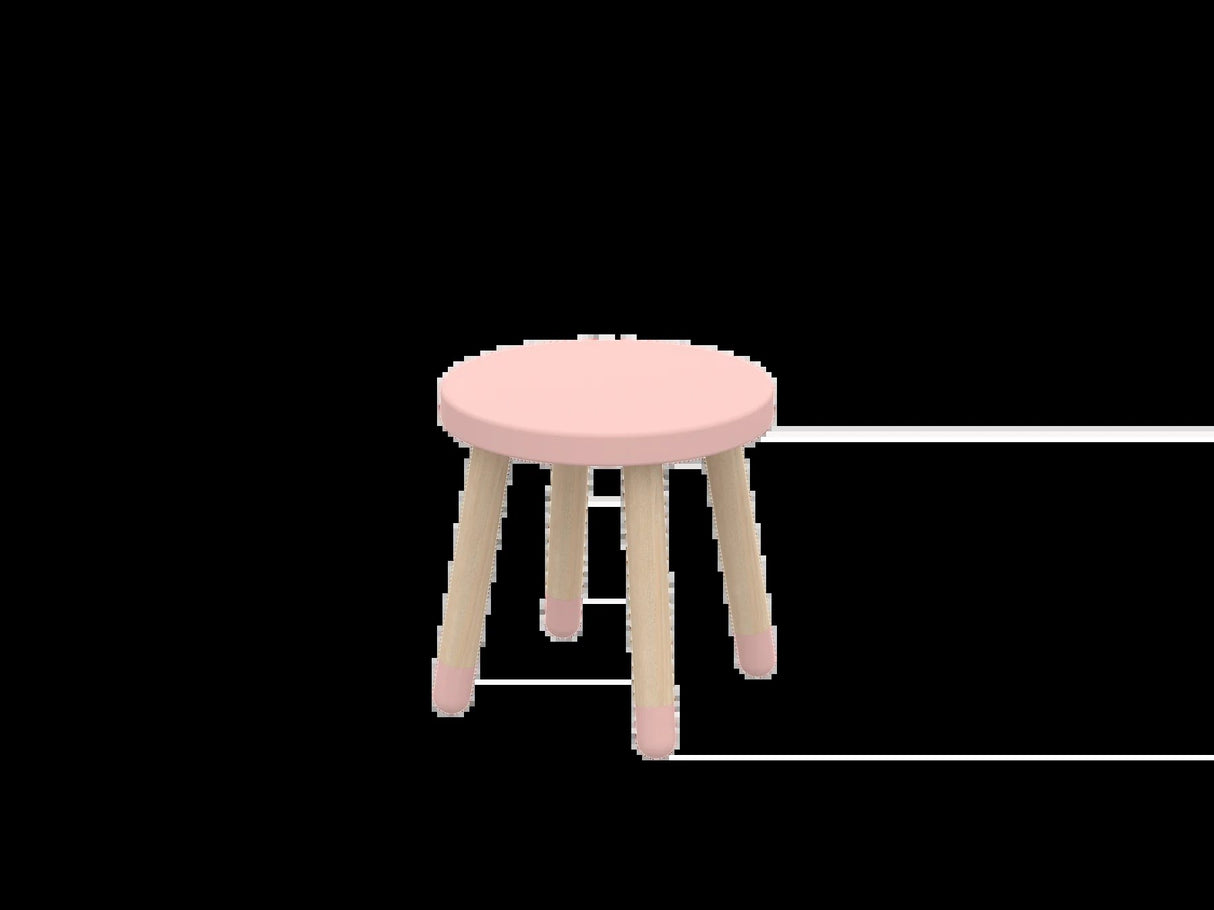 FLEXA Blushing Pink DOTS Skammel 30x30cm