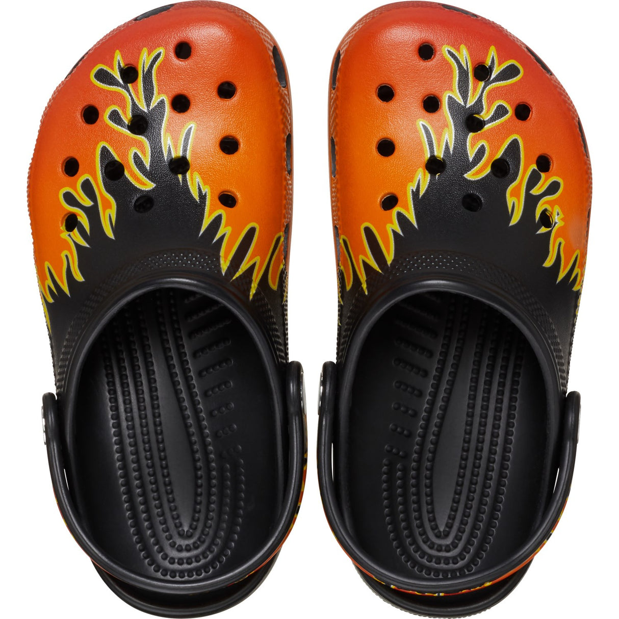 Crocs Black/Multi Classic Flames Clog