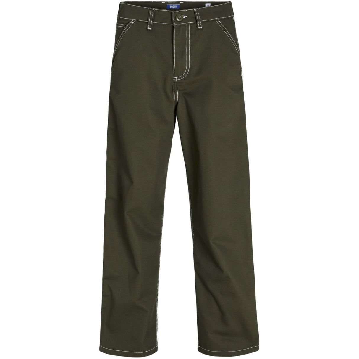 Jack & Jones Junior Olive Night Stalex Contrast Worker Bukser