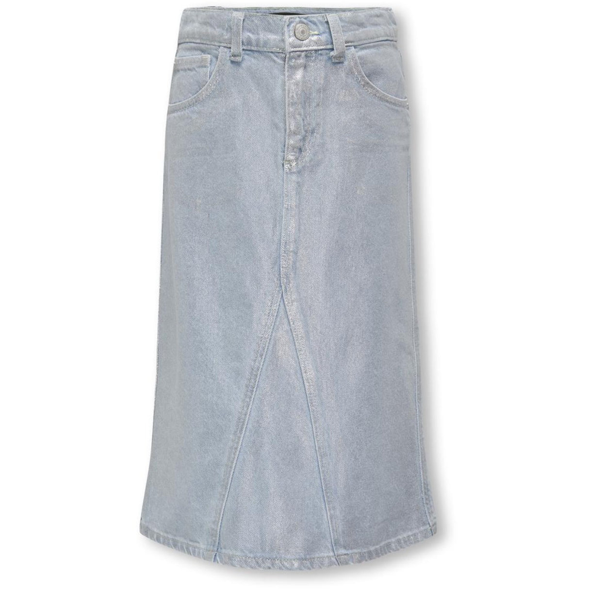 kids ONLY Light Blue Denim Canal Maxi Nederdel Silver Denim Red Cro