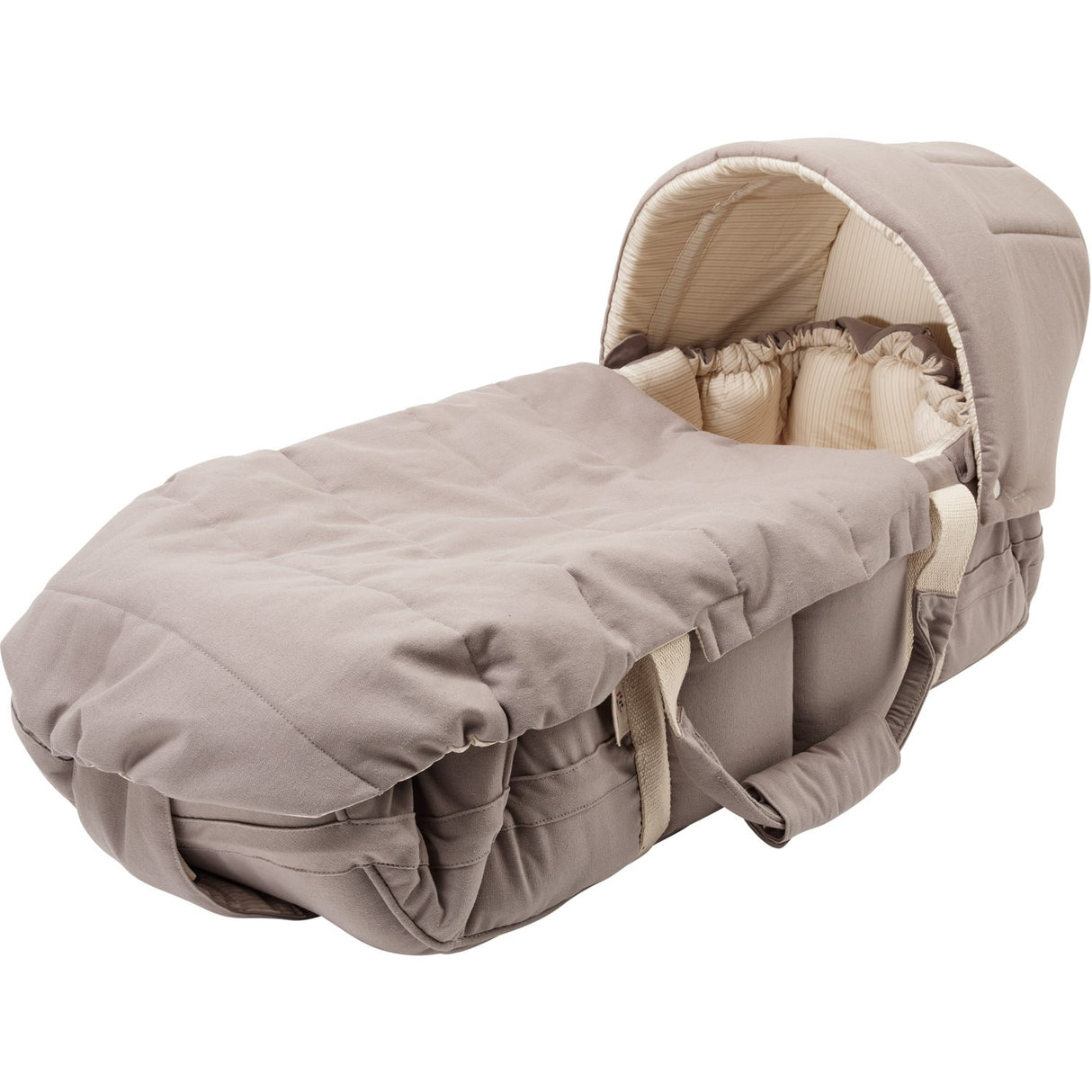 COPENHAGEN COLORS Dark Grey W. Cream Solid Stripe Organic Multifunctional Babylift Vol. 2