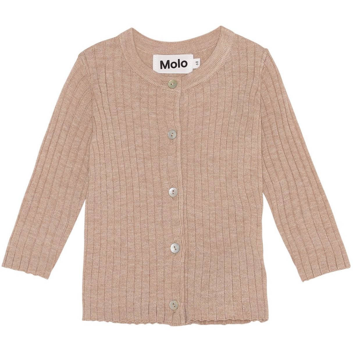 Molo Oatmeal Melange Georgette Cardigan