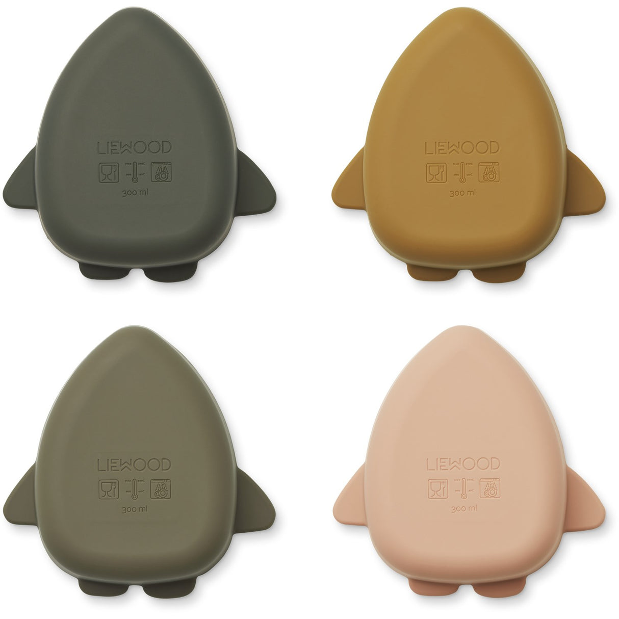 LIEWOOD Space Multi Mix Iggy Silicone Bowls 4-Pak