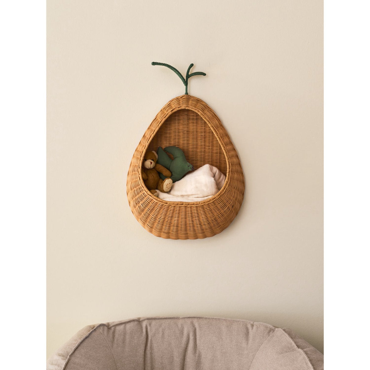 Ferm Living Natural Pear Braided Væglomme