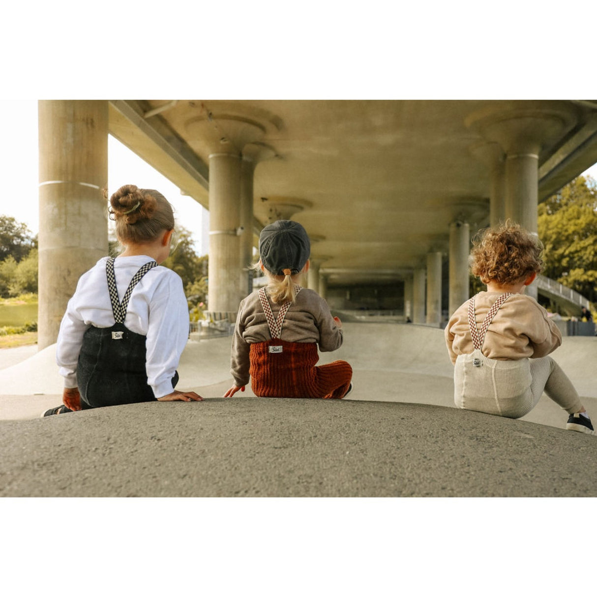 Silly Silas Cinnamon Checked Granny Teddy Footless Leggings