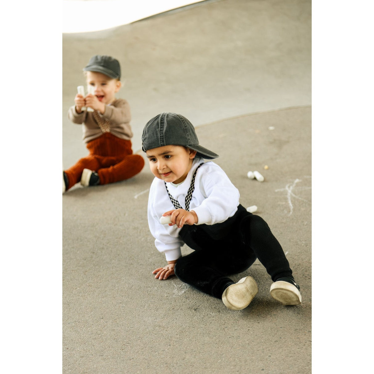 Silly Silas Cinnamon Checked Granny Teddy Footless Leggings