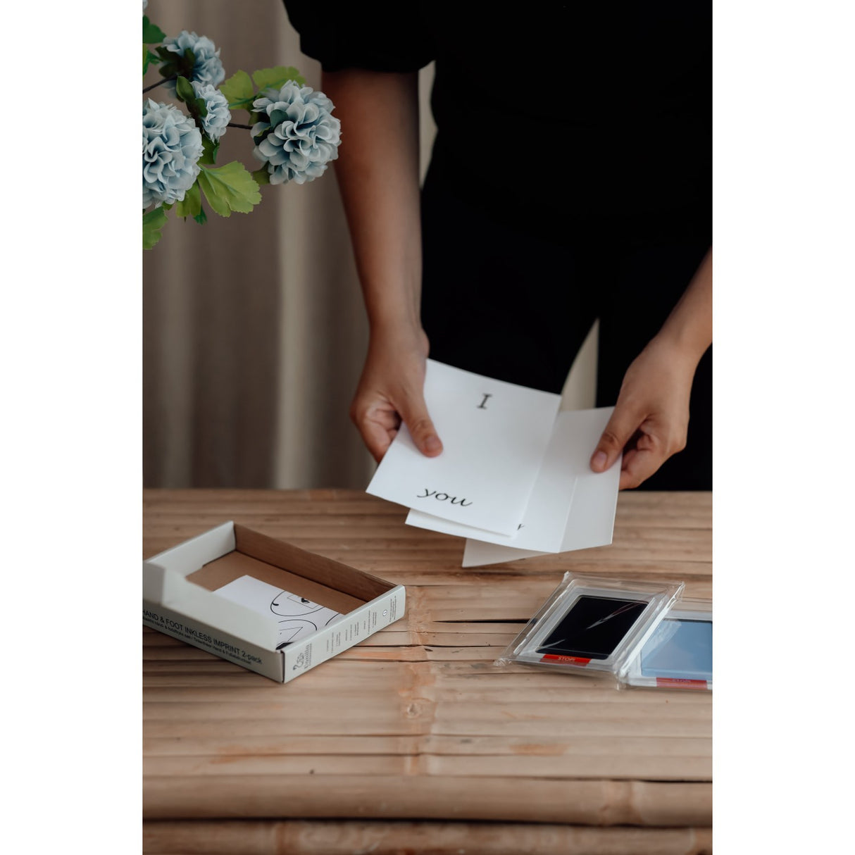 Vanilla COPENHAGEN Black/Blue Hånd & Fod Blækfri Pude Kit 2-pak