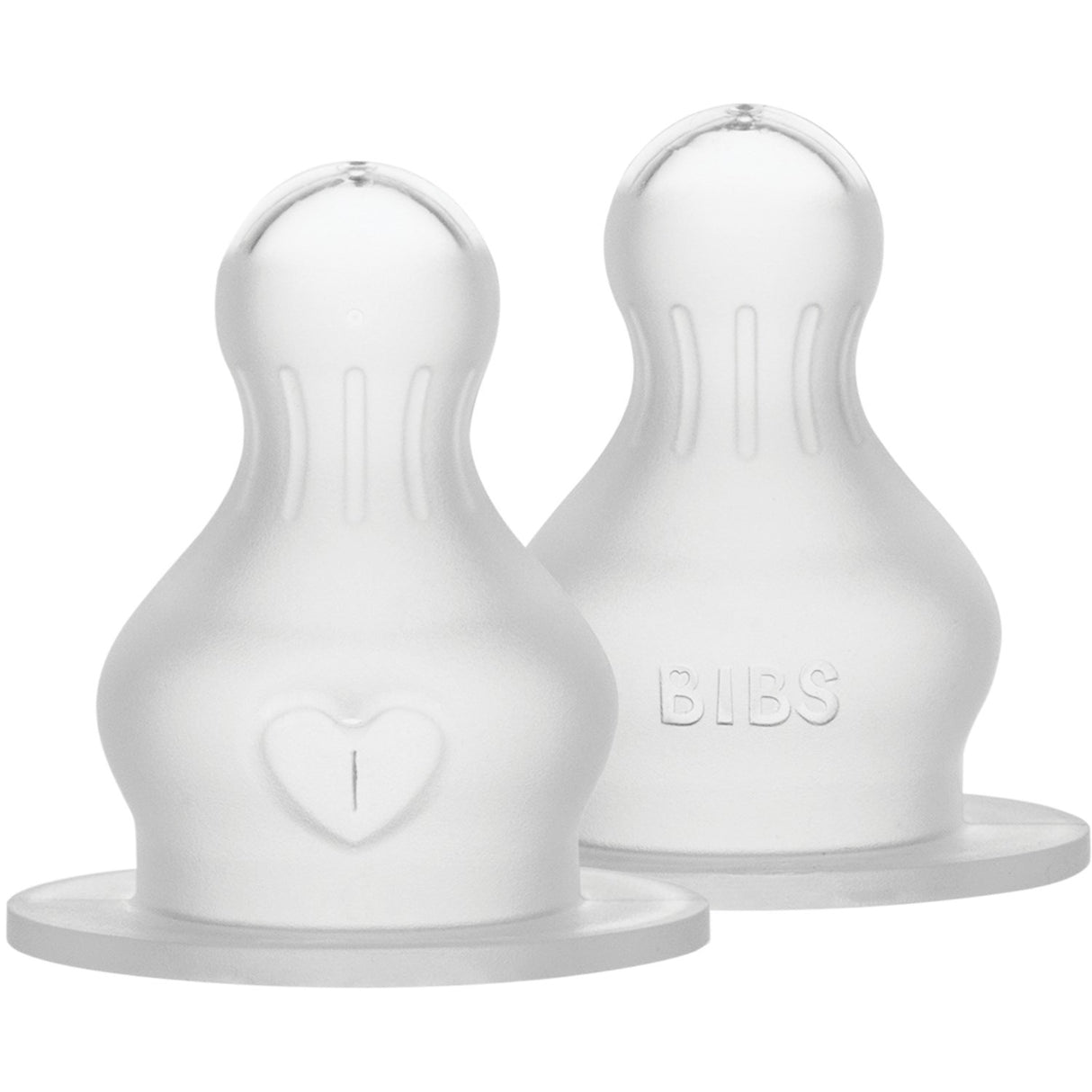 Bibs Sutteflaske Nipple Rund Silikone 2-pak
