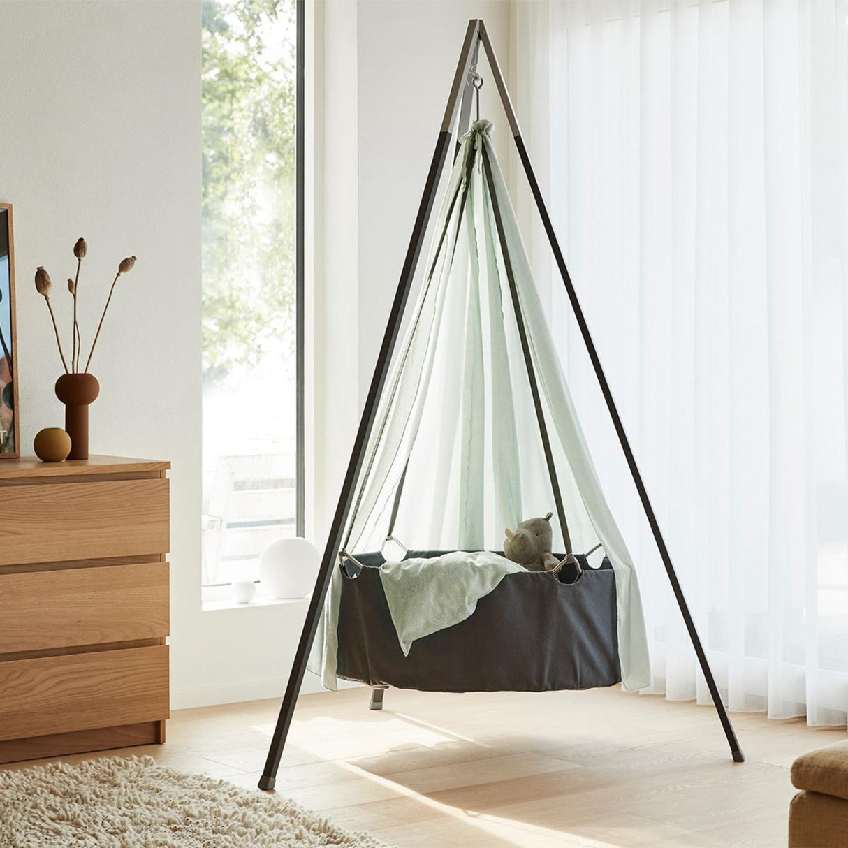 Leander Classic™ Vugge m. madras, Grå