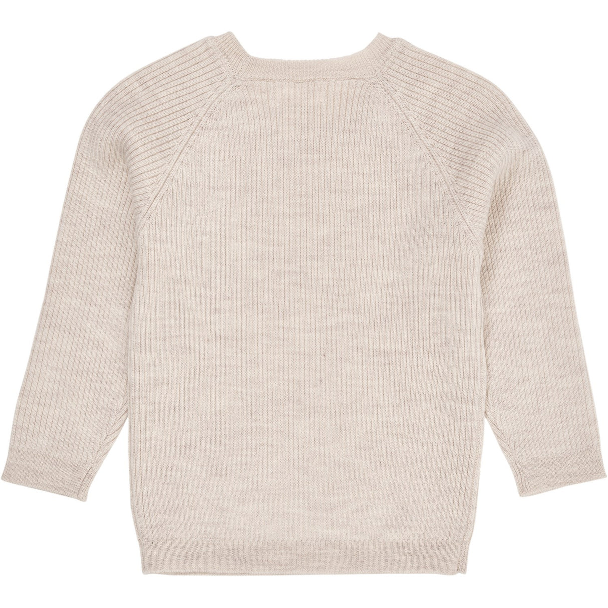 Copenhagen Colors Pale Cream Melange Merino Classic Rib Bluse