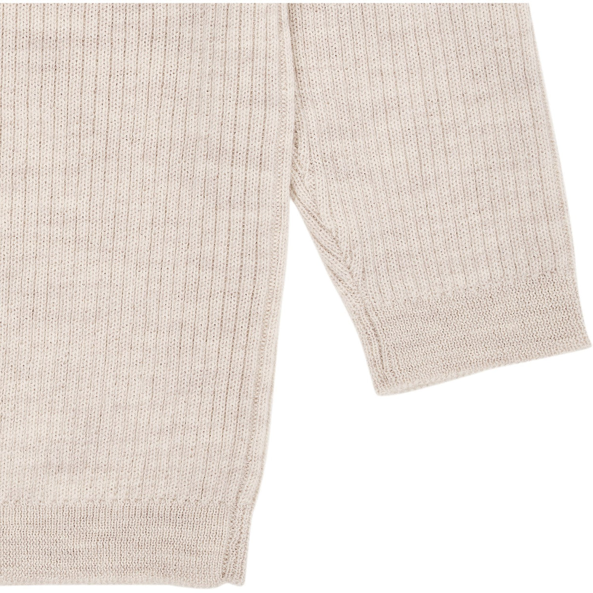 Copenhagen Colors Pale Cream Melange Merino Classic Rib Bluse