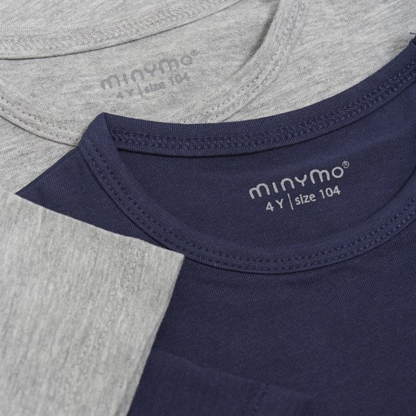 Minymo Dark Navy T-shirts Basis 32 2-pak 2